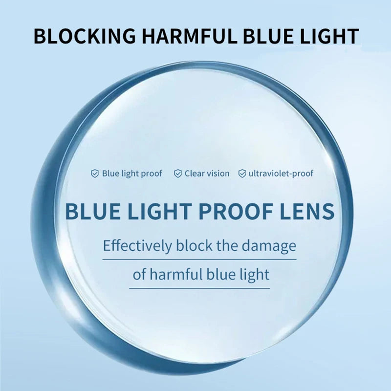 YOOSKE Blue Light Blocking Reading Glasses Men Women Ultralight TR90 Titanium Alloy Optical Frame Eyeglasses Square Eyewear