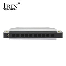 Load image into Gallery viewer, IRIN 10 Holes G Key 20 Tone Harmonica Colorful Blues Harmonica Woodwind Instrument Suitable for Beginners Teaching Playing Gift