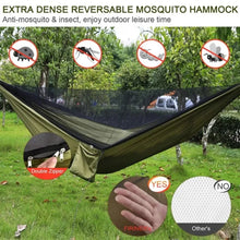 Load image into Gallery viewer, Outdoor Camping Hammock With Mosquito Net Lightweight Hanging Hammocks High Strength Parachute Fabric Hanging Bed Net 250x120cm