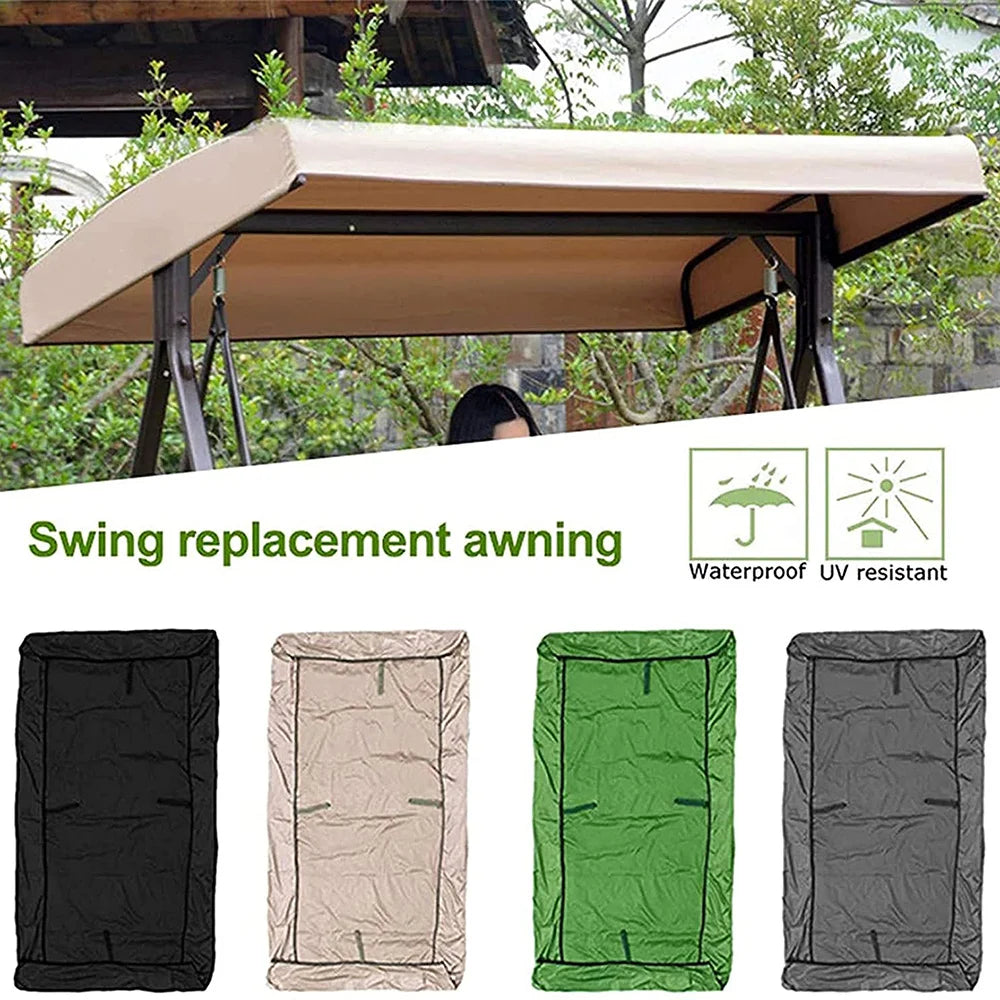 Garden Swing Canopy Replacement Top Cover Tarp Waterproof Sun Protection for Outdoor UV Protection waterproof awning sunshade