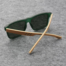 Load image into Gallery viewer, YOOSKE Bamboo Wood Leg TAC Polarized Sunglasses Men's Retro Sun Glasses Women Fashion Oversized Imitation Wood Grain Sunglasses