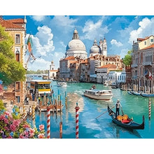 Load image into Gallery viewer, Diamond Painting Sailboat 5d Diy Full Round Diamond Art Landscape Picture Of Rhinestones Handmade Home Decor
