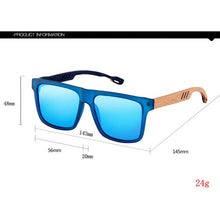 Load image into Gallery viewer, YOOSKE Bamboo Wood Leg TAC Polarized Sunglasses Men's Retro Sun Glasses Women Fashion Oversized Imitation Wood Grain Sunglasses