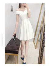 Load image into Gallery viewer, Women's Clothing White Off-Shoulder Dress New Summer Elegant Simple Style Slim Fit A-Line Midi Dress Fresh Chic Casual Fashion