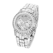 Load image into Gallery viewer, New Luxury Watches For Men High End Steel Bracelet Square Crystal Quartz Watch Hip Hop Chronograph Waterproof Man Clock Hot Sale