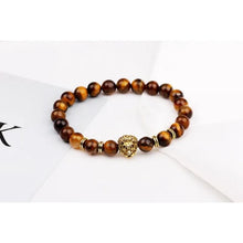 Load image into Gallery viewer, Stone Beads Bracelets For Men Women Punk Rock Lion Head Bracelet Wealth Good Luck Unisex Wristband 2024