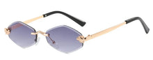 Load image into Gallery viewer, Fashion Small Polygonal Sunglasses for Women Luxury Brand Rmless Brown Rhombus Sun Glasses Woman Vintage Metal Shades Eyewear