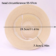 Load image into Gallery viewer, Women Straw Hats Sun Hats Straw Hat Ladies Panama Cap Sun Protection Wide Brim Ribbon Bowknot Girls Outdoor Summer Beach Sun Hat