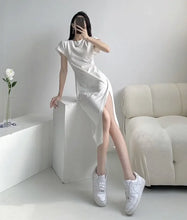 Load image into Gallery viewer, White Dresses for Women 2024 Woman Dress Clothes Midi X New in Chic and Elegant Pretty Cheap Casual Y2k Outfits Harajuku Cotton