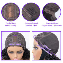 Load image into Gallery viewer, Short Ombre Honey Blonde Bob Wigs Human Hair Honey Brown Straight Human Hair Wigs Lace Part 1B30 Brown Wigs for Black Women