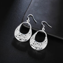 Load image into Gallery viewer, 925 Sterling Silver Carved Butterfly Flower Earrings Women Fashion Jewelry Gift Ideas Wedding Beautiful Earrings