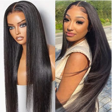 Load image into Gallery viewer, 360 Transparent 13x6 Lace Front Human Hair Wigs Brazilian 360 Straight Lace Frontal For Women PrePlucked 5x5 Closure Wig