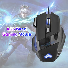Load image into Gallery viewer, Wired Gaming Mouse 7 Button Backlit 5500 DPI Adjustable Black Wired Optical Computer Gaming Mice for PC Gamer Computer Desktop