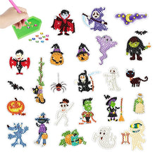 Load image into Gallery viewer, Halloween Diamond Painting Kit For Kids Adult Beginners Cartoon Witch Ghost Pumpkin Cat Halloween Gem Stickers DIY Craft