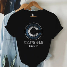 Load image into Gallery viewer, Women Clothing Printed T-shirt CAPSULE CORP Graphic T Shirts Womens Aesthetic Women's Tee Shirt Fashion Woman Tops 2024 Clothing