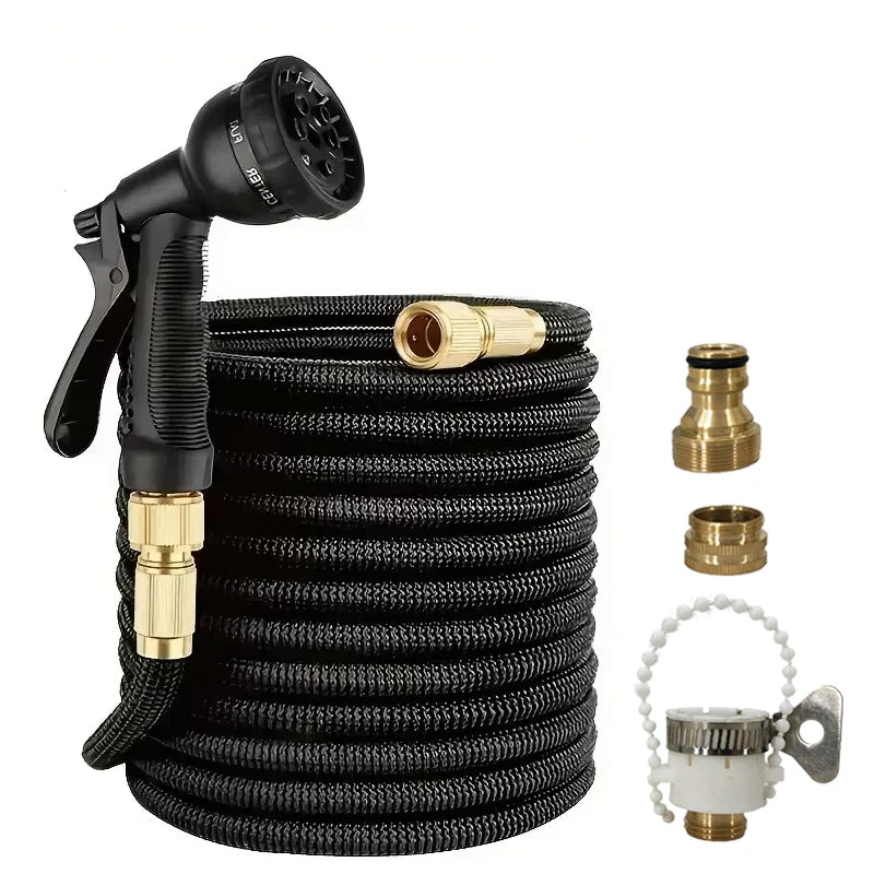 Garden Expansion Magic Hose, Equipped With 8-Function Water Gun That Can Be Rotated And Adjusted For Cleaning And Irrigation