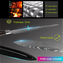 Load image into Gallery viewer, Japanese Kitchen Knife Set Laser Damascus Pattern Stainless Steel Sharp Cleaver Slicing Utility Knives Kitchen Tools