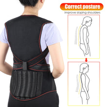 Load image into Gallery viewer, 118 Tourmaline Magnetic Therapy Self Heating Shoulder Wrap Back Posture Corrector Belt Neck Massager Brace Acupoint Stimulator