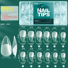Load image into Gallery viewer, NAILPOP Soft Gel Nail Tips 600PCS Pre-Buff Full Cover Coffin Almond Oval Shaped Nail Extenison Tips Half Matte Gel X Fake Nails