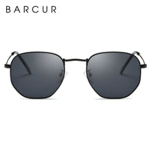 Load image into Gallery viewer, BARCUR Classic Retro Reflective Sunglasses Man Hexagon Sunglasses Metal Frame Eyewear Sun Glasses With Box Oculos De Sol gafas
