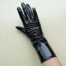 Load image into Gallery viewer, Long Gloves For Women Spring Winter Male Patent Leather Fashion Catwalk Motorcycle Riding Luvas Brilliant Warm Arm Warmer Gants