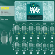 Load image into Gallery viewer, NAILPOP Soft Gel Nail Tips 600PCS Pre-Buff Full Cover Coffin Almond Oval Shaped Nail Extenison Tips Half Matte Gel X Fake Nails