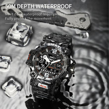 Load image into Gallery viewer, SMAEL Men Watches 50m Waterproof Sports Watch Military Man Sports Watch Digital 8072 Dual Display Watch Quartz Led Digital
