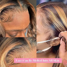 Load image into Gallery viewer, 4/27 Highlight Wig Human Hair Honey Blonde Colored Straight 360 lace front wig human hair Brazilian glueless wigs human hair