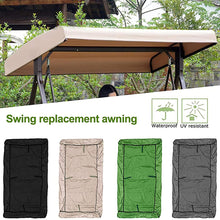 Load image into Gallery viewer, Garden Swing Canopy Replacement Top Cover Tarp Waterproof Sun Protection for Outdoor UV Protection waterproof awning sunshade