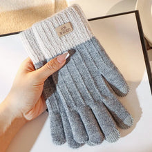 Load image into Gallery viewer, Women Men Warm Winter Touch Screen Gloves Stretch Knit Mittens Wool Full Finger Guantes Female Crochet Glove