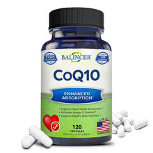 Load image into Gallery viewer, Organic Ultra High Absorption COQ10 Coenzyme Q10 Vascular and Heart Health Blood Pressure Balance Support Energy Brain Function