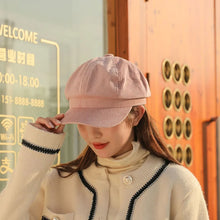 Load image into Gallery viewer, Hats for women retro Korean version of the British octagonal hat four seasons literary leisure beret cap S61