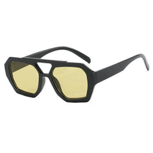 Load image into Gallery viewer, Vintage Square Sunglasses for Women Men Thick Frame Double Bridges Eyewear Female Fashion Chic Polygon Sun Glasses Leopard Blue