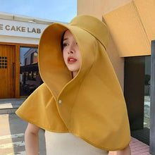 Load image into Gallery viewer, Summer Hats for Women Outdoor UV Anti Neck Protection Sun Visors for Lady Fishing Hiking Wide Brim Shawl Sunscreen Ponytail Cap