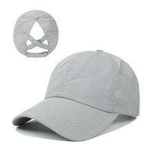 Load image into Gallery viewer, Baseball Caps For Women Hats New Breathable Mesh Sun Visor Hats Female Summer European Outdoor Sports Criss Cross Ponytail Hat