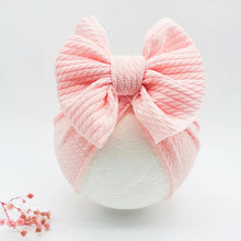 Load image into Gallery viewer, Knotted Hats for Baby Girl Beanie Bow Headband Infant Turban Newborn Head Accessories Winter Hat Warm Bonnet Caps Mother Kids