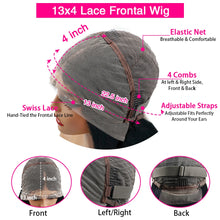 Load image into Gallery viewer, Natural Black Short Bob Wig 220 Density 8-14 Inch Brazilian Human Dark Curly Hair 13x4 Lace Front Wigs Pre Plucked For Women