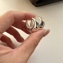 Load image into Gallery viewer, 925 Sterling Silver Earrings For Women Trendy Simple Circle Handmade Earring Jewelry Prevent Allergy Party Accessories