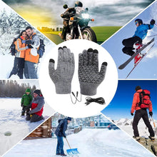 Load image into Gallery viewer, Electric Heated Gloves Winter Warm Gloves USB Touch Screen Gloves Motorcycle Snowboard Cycling Hand Warmer for Driving Skiing