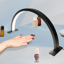 Load image into Gallery viewer, LED Half Moon Light Adjust Brightness 3000K‑6000 Half Moon Desk Lamp for Nail Art, Facial Spa, Skincare, Lash Extensions