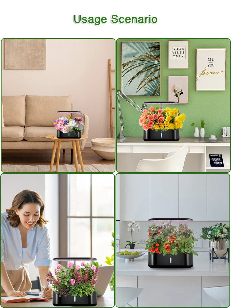 Intelligent Hydroponic Growing System Indoor Planting Machine Garden Plant Vegetable Planter Pot Automatic Timer LED Growth Lamp