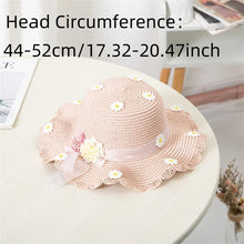 Load image into Gallery viewer, Kids Sun Hat Girls Summer New Straw Bag Cap Set Baby Travel Sun Protection Beach Hats Sun Fisherman Hat