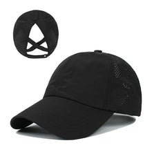 Load image into Gallery viewer, Baseball Caps For Women Hats New Breathable Mesh Sun Visor Hats Female Summer European Outdoor Sports Criss Cross Ponytail Hat