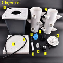 Load image into Gallery viewer, Hydroponic Growing System 6 Layers 3 Plant Sites 18 Holes , Home Gardening System Kit for or Indoor Herbs, Fruits and Vegetables