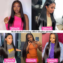 Load image into Gallery viewer, 360 Transparent 13x6 Lace Front Human Hair Wigs Brazilian 360 Straight Lace Frontal For Women PrePlucked 5x5 Closure Wig