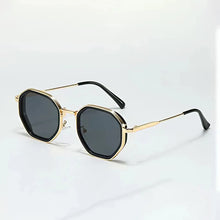 Load image into Gallery viewer, 2025 New Vintage Sunglasses for Women Modern Fashionable Octagonal Glasses with Black Lenses Golden Edging Sun Glasses UV400