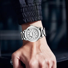 Load image into Gallery viewer, DOM 1769 Man Watch Creative Silver Stainless Steel Scrolling Beads Quartz Watches for Men Male Magnetic Force Life Waterproof
