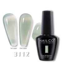 Load image into Gallery viewer, NAILCO 15ml Transparent Nude Color Series Jelly Gel Nail Polish Pink Red Nails Art Manicure Gel Varnishes Gellack Design Lacquer