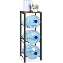 Load image into Gallery viewer, Water bottle rack 5 gallons (approximately 15.7 liters) water cooler kettle rack 3 layers water bottle storage rack with storage