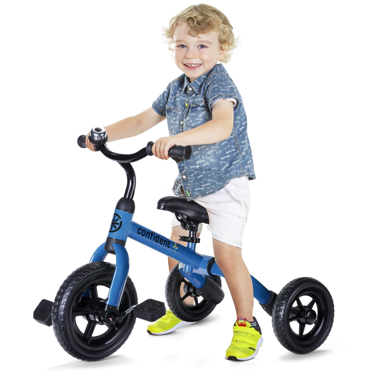 Toddlers Tricycle for 2/3/4/5 Years Old Boy&Girl with Detachable Pedal And Training Wheel Baby Balance Riding Bike Birthday Gift